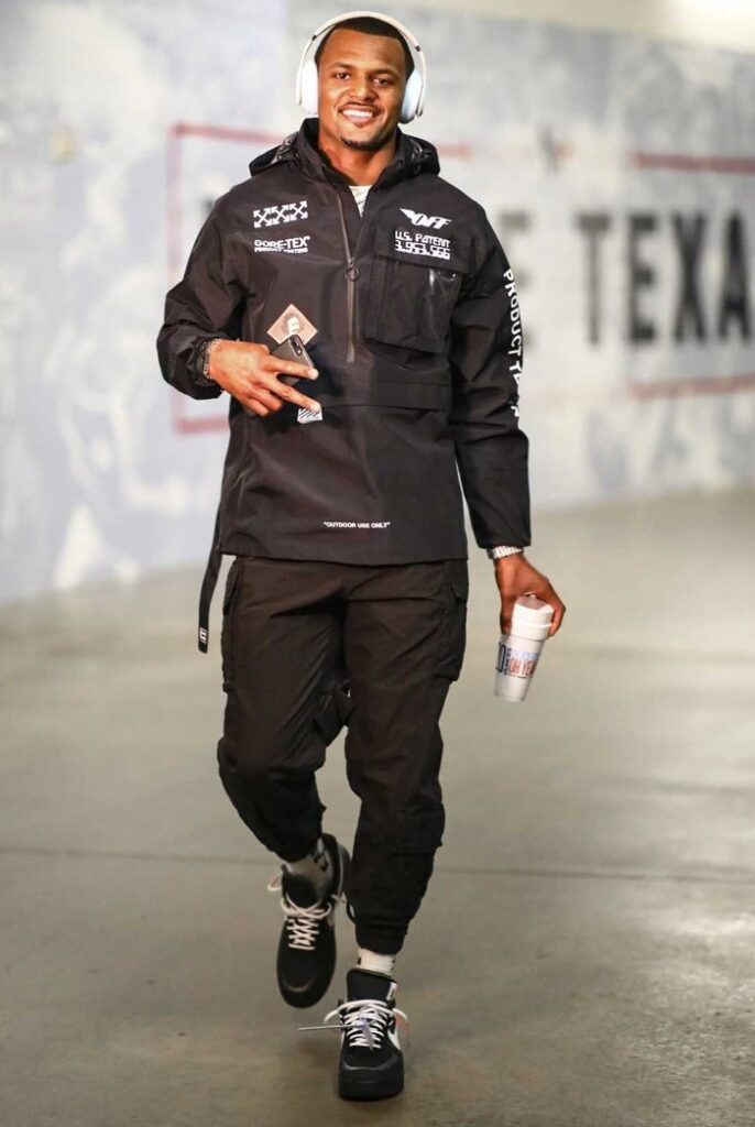 Texans Deshaun Watson In Black Nike Off-White Air Force 1 -