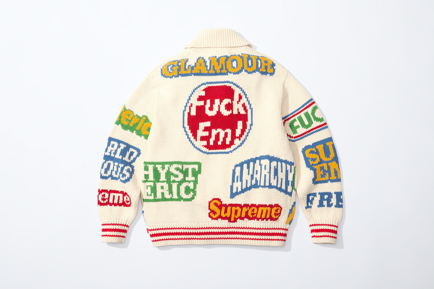Supreme HYSTERIC GLAMOUR Logos Zip Up Sweater (SS21 Week 4 Drop 